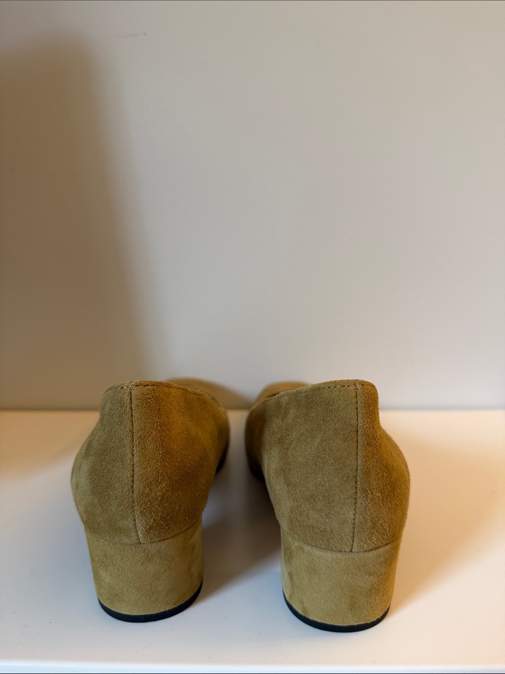 NWT Franco Sarto Salino Square Toe Pumps Mustard Brown Genuine Suede Size 7M - Picture 8 of 12